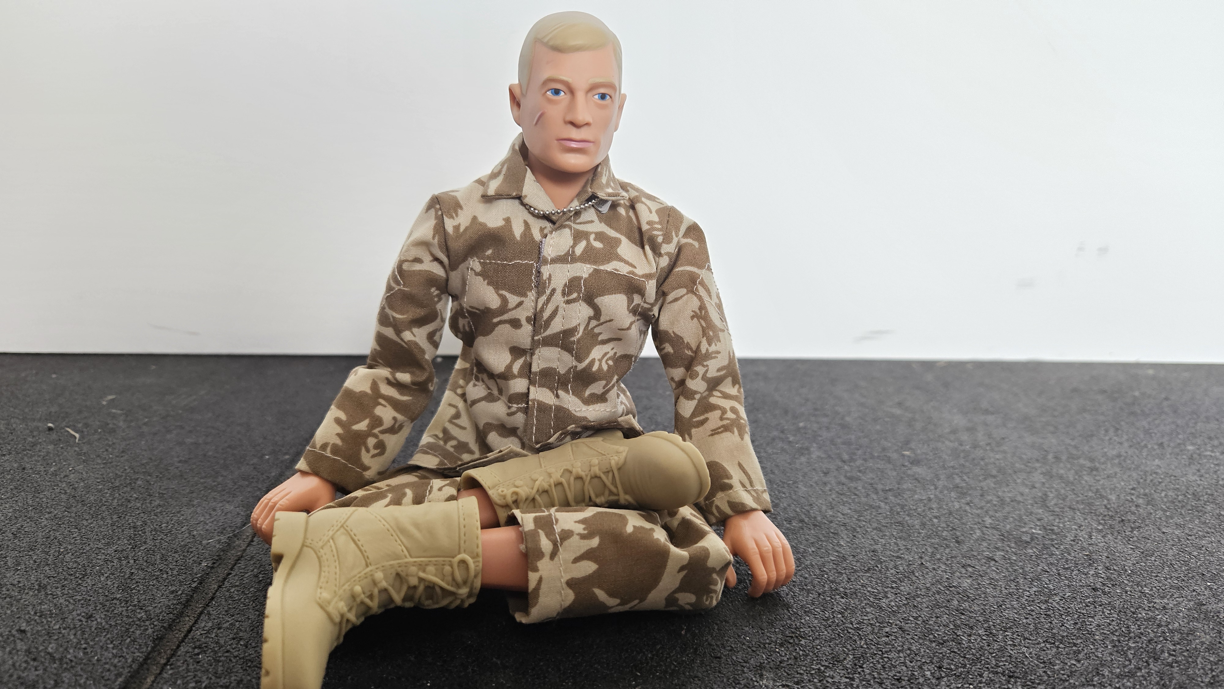 Action Man doing Lotus Pose